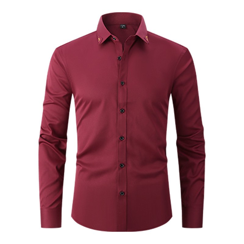 Men's Casual Shirt — Solid Long Sleeve — product view 4