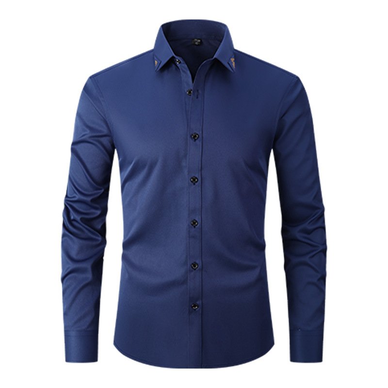 Men's Casual Shirt — Solid Long Sleeve — product view 5