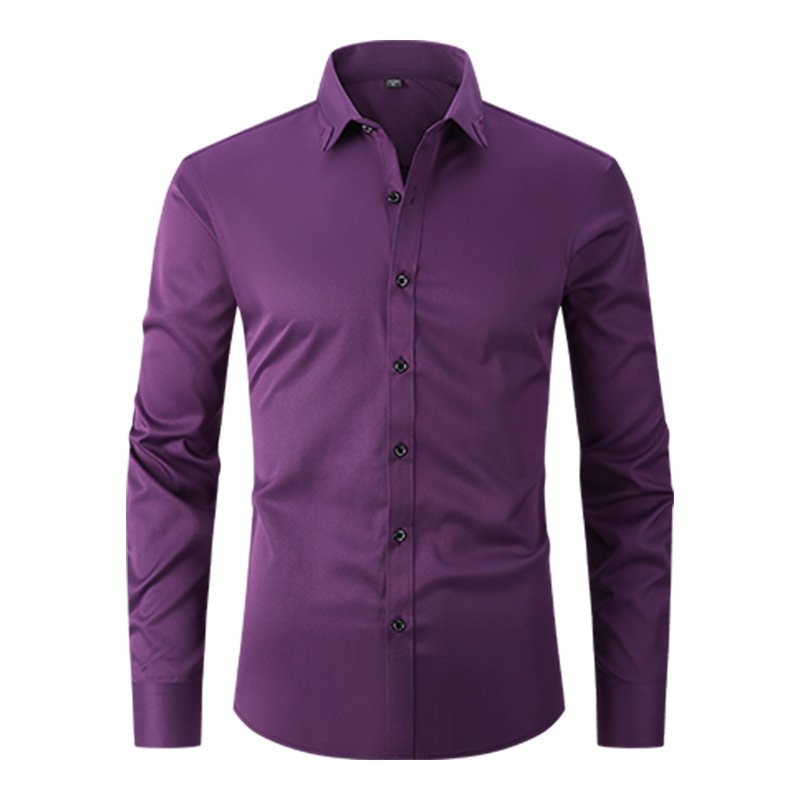 Men's Casual Shirt — Solid Long Sleeve — product view 6