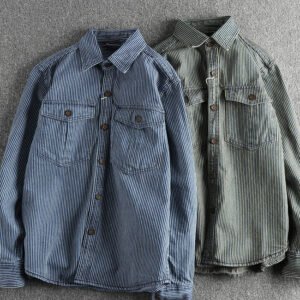 Men's Casual Shirt — Vintage-Wash Denim — product view 1