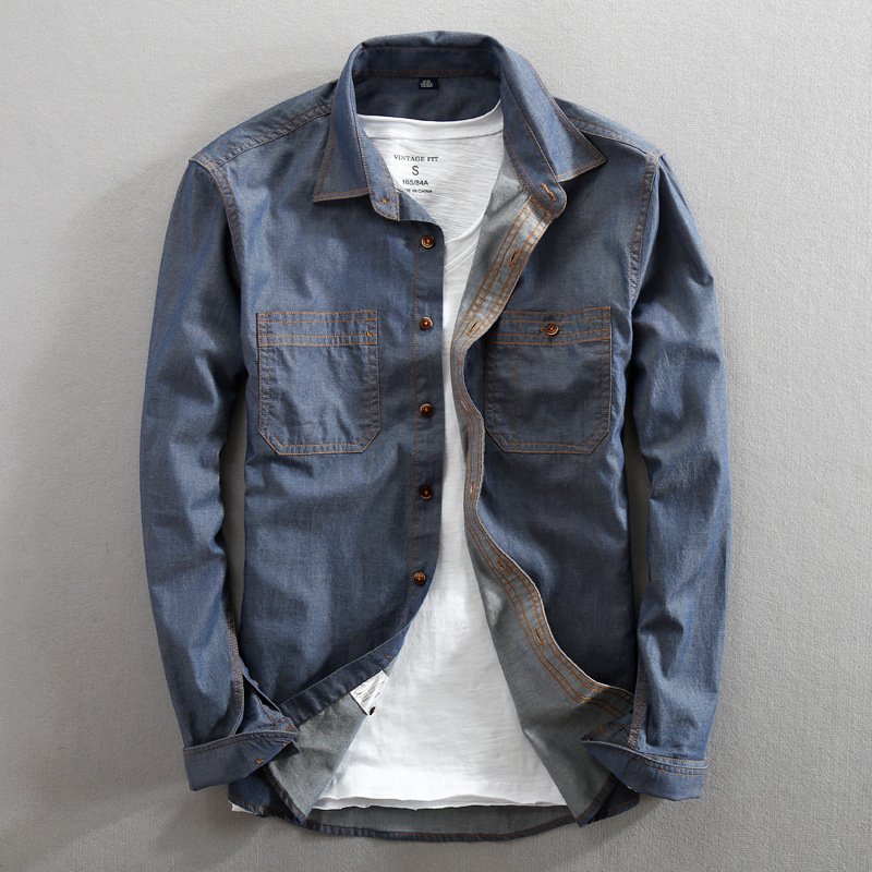 Men's Casual Shirt — Long-Staple Cotton Denim — product view 1