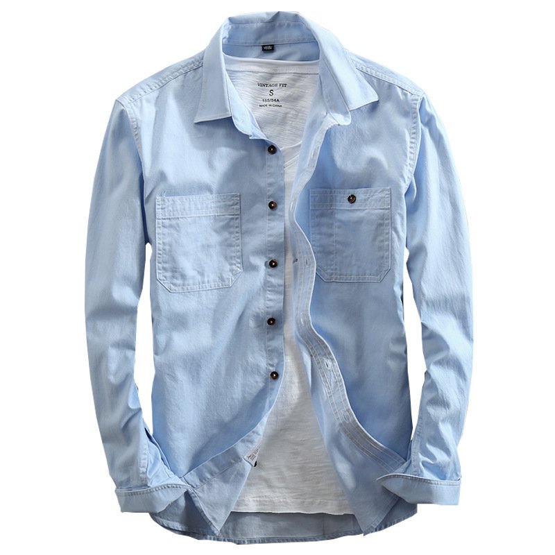 Men's Casual Shirt — Long-Staple Cotton Denim — product view 3
