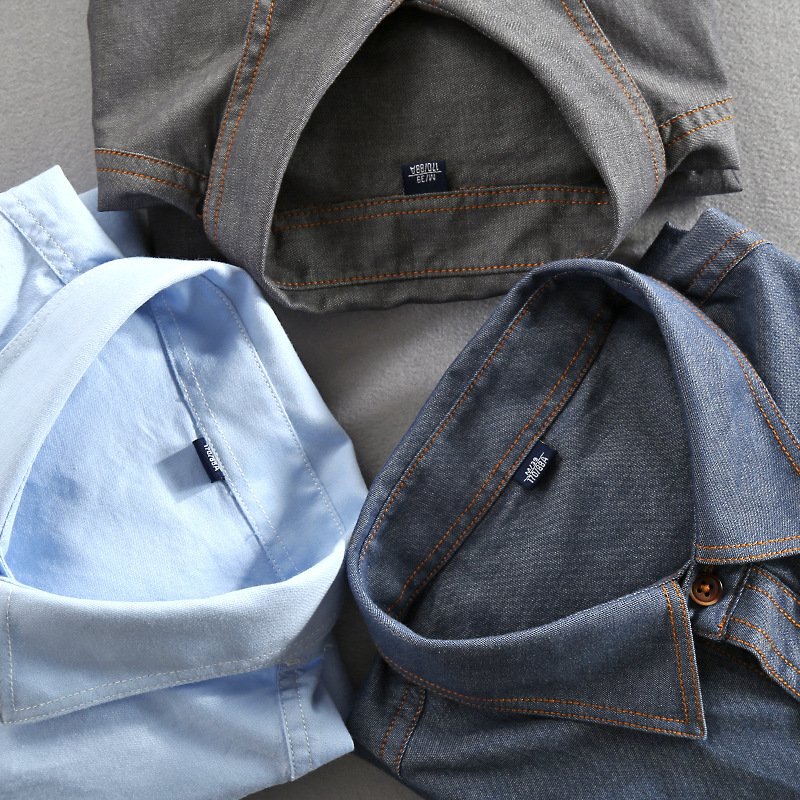 Men's Casual Shirt — Long-Staple Cotton Denim — product view 5