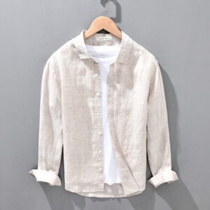 Men's Casual Shirt — Relaxed Linen Long Sleeve — product view 1