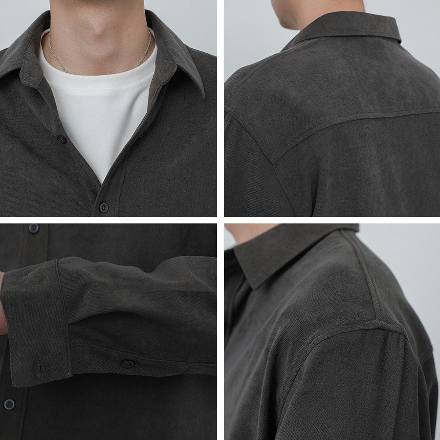Men's Casual Shirt — Relaxed Stretch Long Sleeve — product view 2