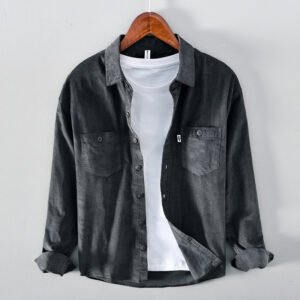 Men's Casual Shirt — Cotton Corduroy Pocket Shirt — product view 1