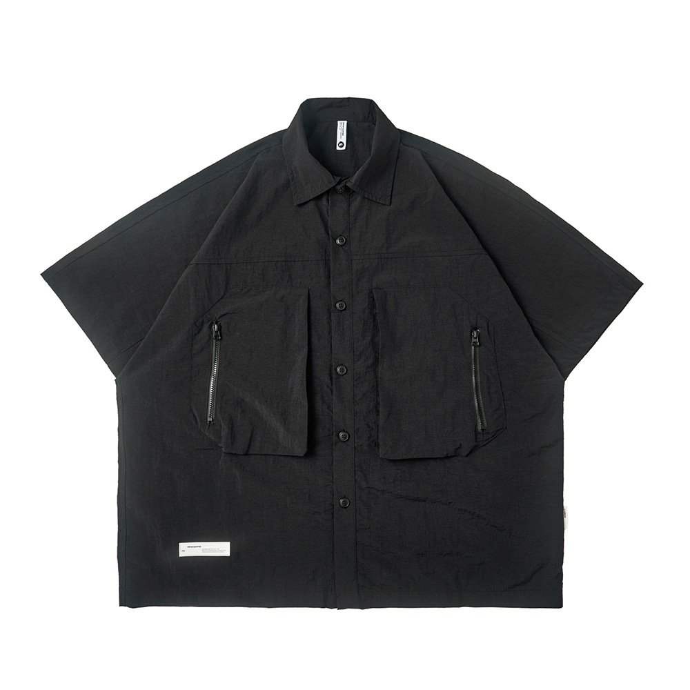 Men's Casual Shirt — Cotton-Blend Utility Short Sleeve — product view 5