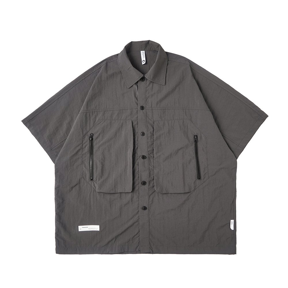 Men's Casual Shirt — Cotton-Blend Utility Short Sleeve — product view 6