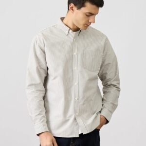Men's Casual Shirt — Muted Stripe Long Sleeve — product view 1